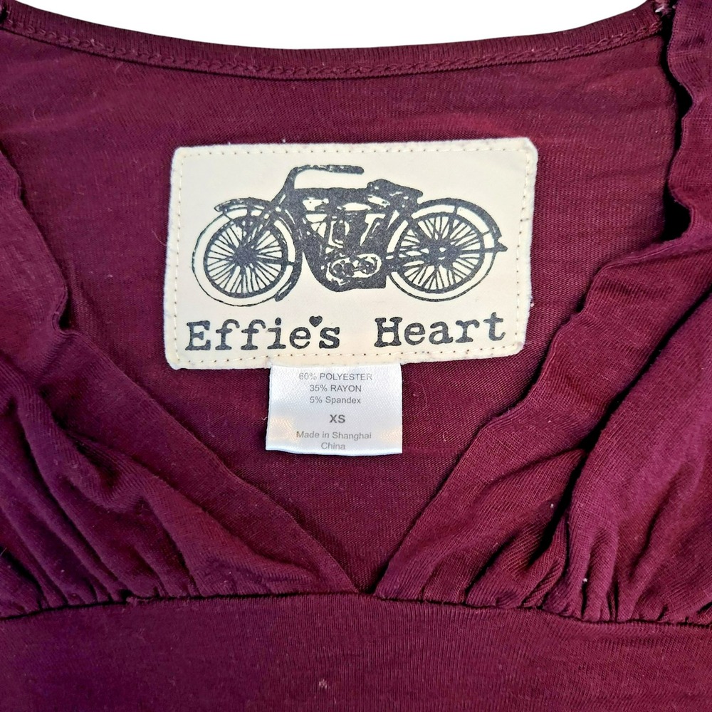 Effie's Heart V Neck Blouse Size XS‎ - Picture 3 of 4
